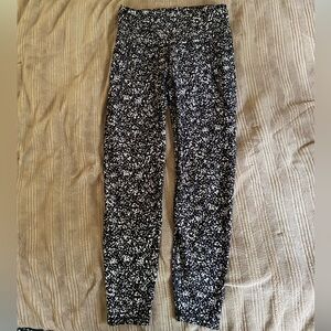 High-Waisted PowerSoft 7/8 Leggings Black Speckled